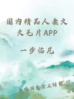 國內精品人妻久久毛片APP