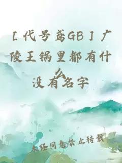 ［代號鳶GB］廣陵王鍋里都有什么